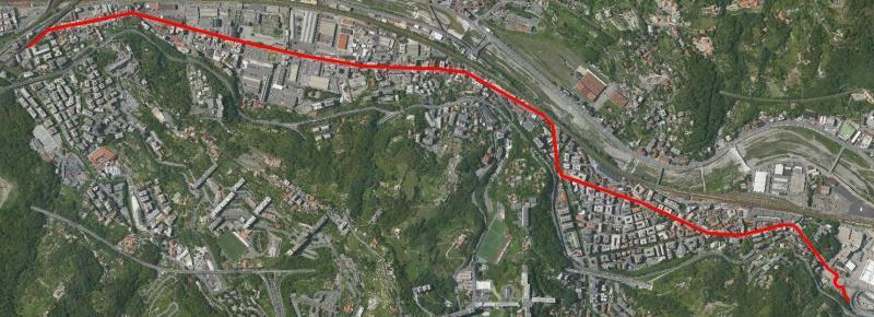 Questo è il "tracciato" scelto dai comitati! E' il percorso della manifestazione del 12 giugno, da Rivarolo a Bolzaneto,un percorso "camminato" su strada,un percorso vissuto di lotta civile,pacifica contro le grandi opere inutili: GRONDA INCENERITORE TAV.